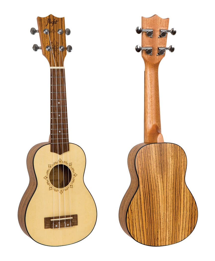 Flight Spruce & Zebrawood Soprano Ukulele - DUS320