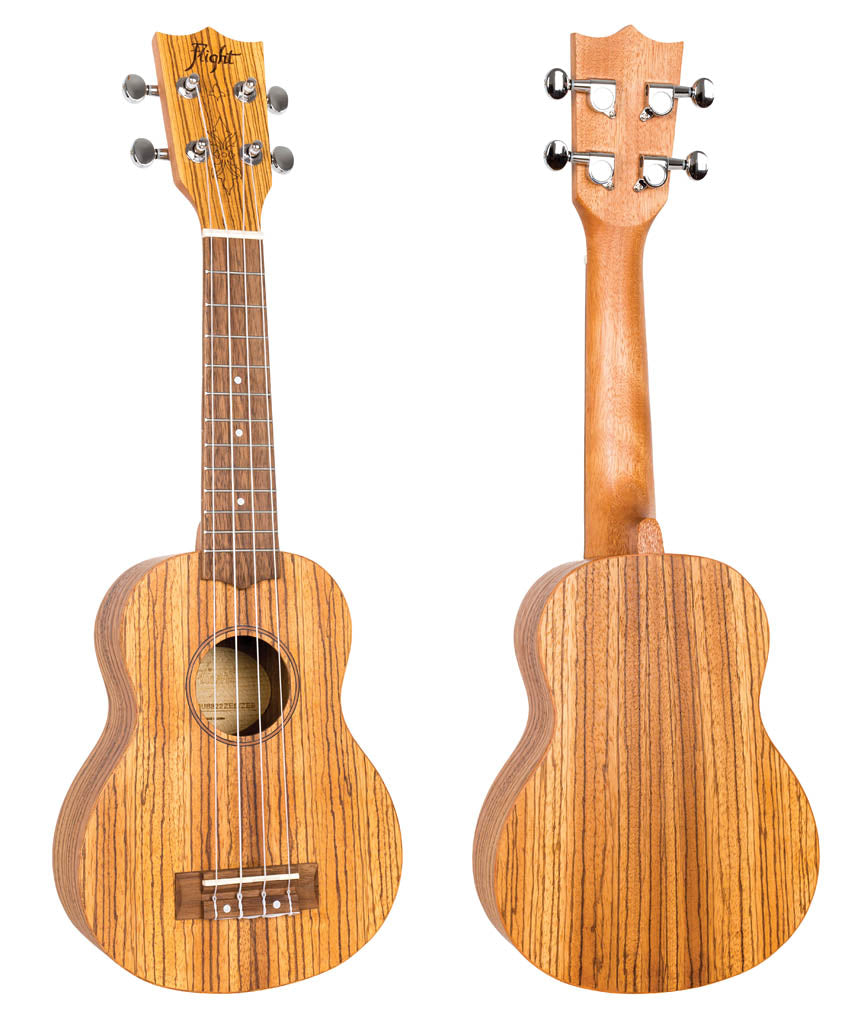 Flight Zebrawood Soprano Ukulele Designer Series – Model DUS322