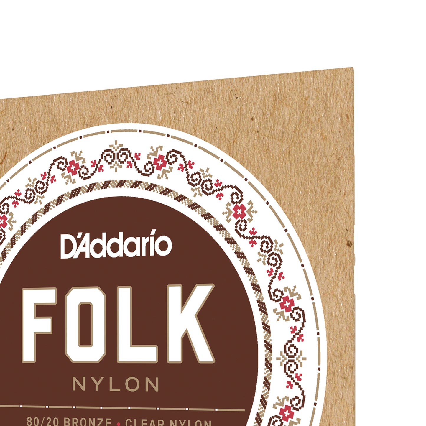 D'Addario Normal Tension Ball End, 80/20 Bronze/Clear Nylon, Folk Nylon Classical Guitar Strings