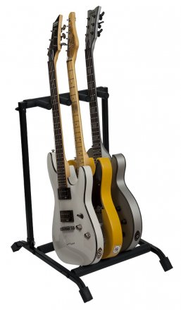 Rok-It Collapsible, Folding 3 Guitar Rack